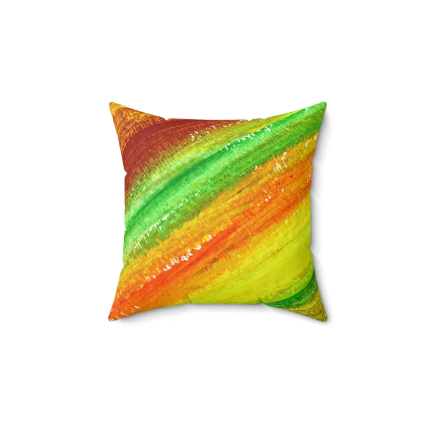 Polyester Square Pillow - Colorful Red Spun Design - DipaliZ