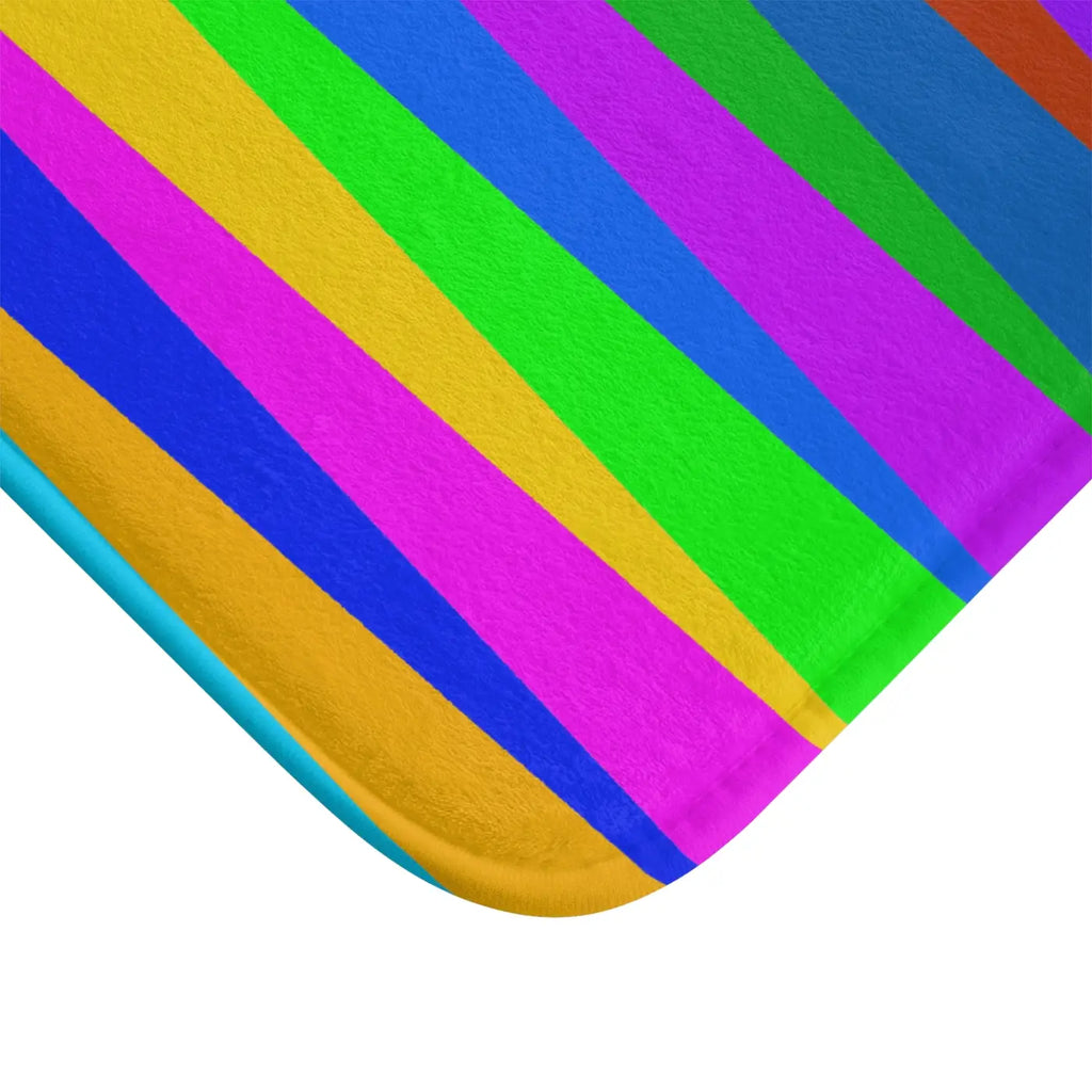Colorful Stripes Bath Mat - Modern Bathroom Upgrade - DipaliZ