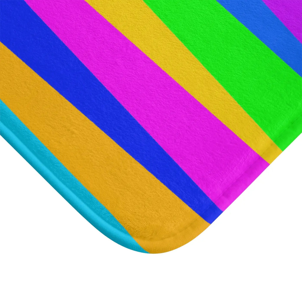Colorful Stripes Bath Mat - Modern Bathroom Upgrade - DipaliZ