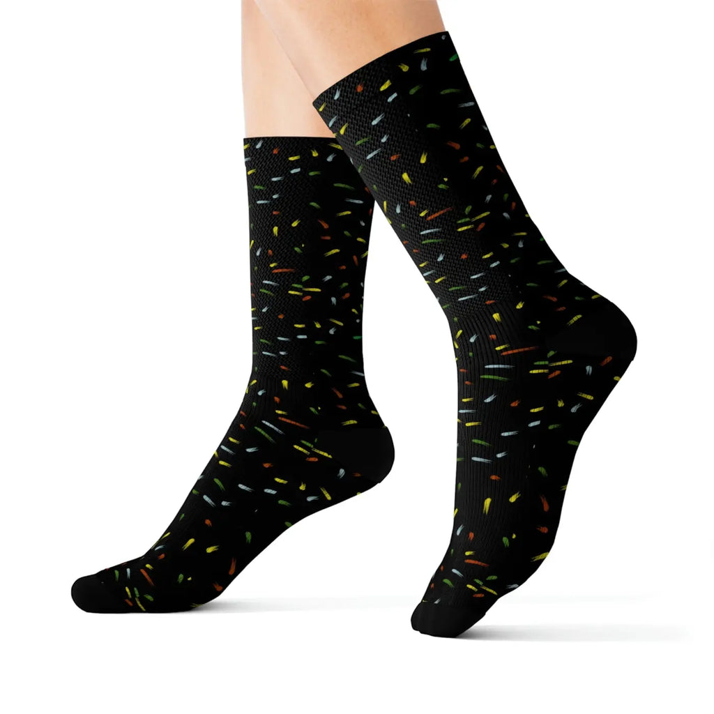 Confetti Sublimation Socks - Polyester Comfort Style - DipaliZ