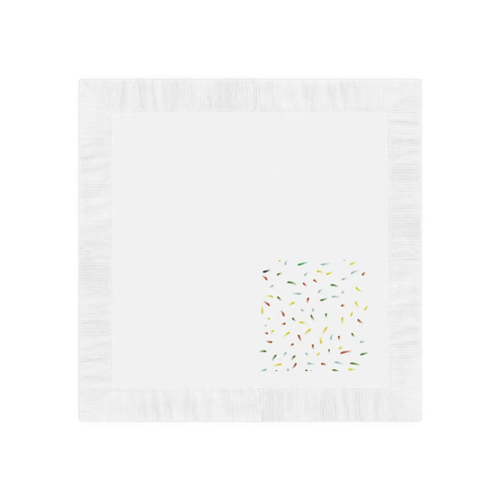 Custom White Coined Napkins - Three Ply Confetti - DipaliZ