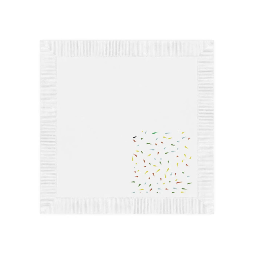 Custom White Coined Napkins - Three Ply Confetti - DipaliZ