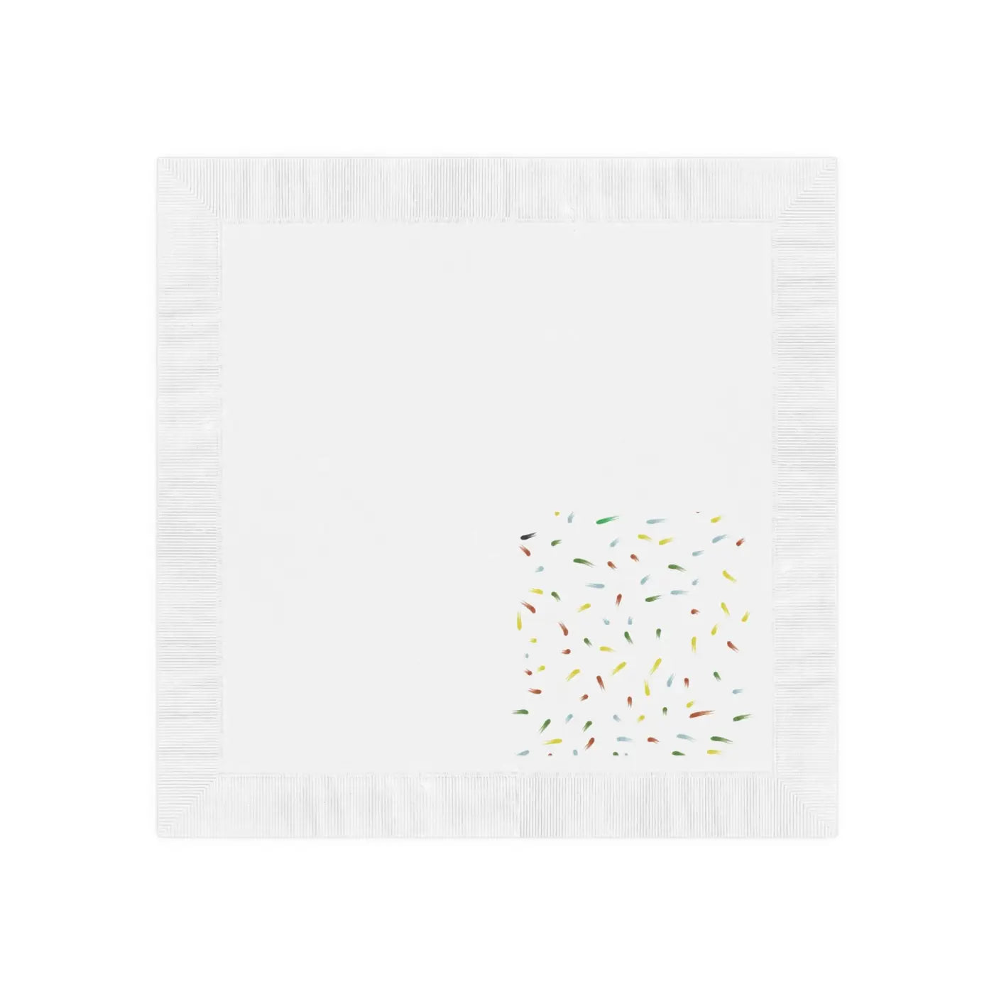 Custom White Coined Napkins - Three Ply Confetti - DipaliZ