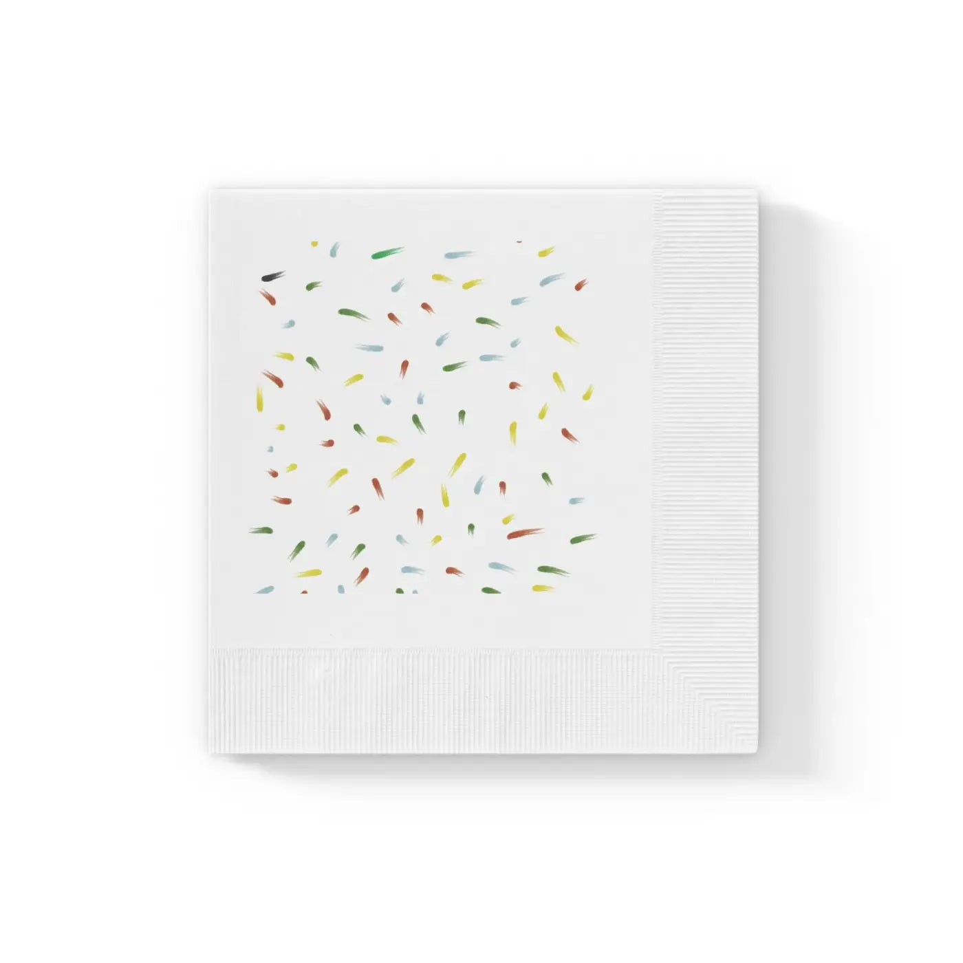 Custom White Coined Napkins - Three Ply Confetti - DipaliZ