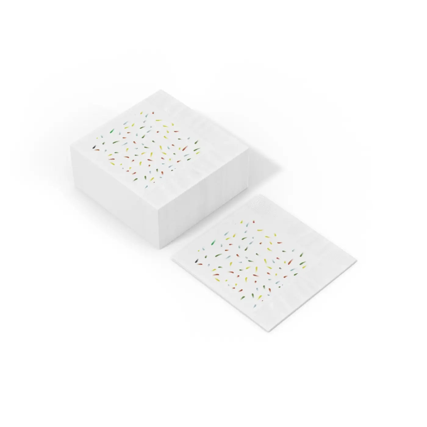 Custom White Coined Napkins - Three Ply Confetti - DipaliZ
