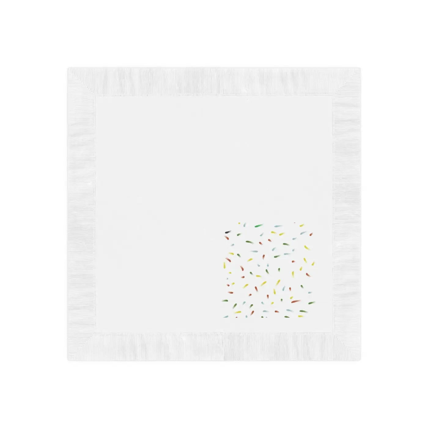 Custom White Coined Napkins - Three Ply Confetti - DipaliZ