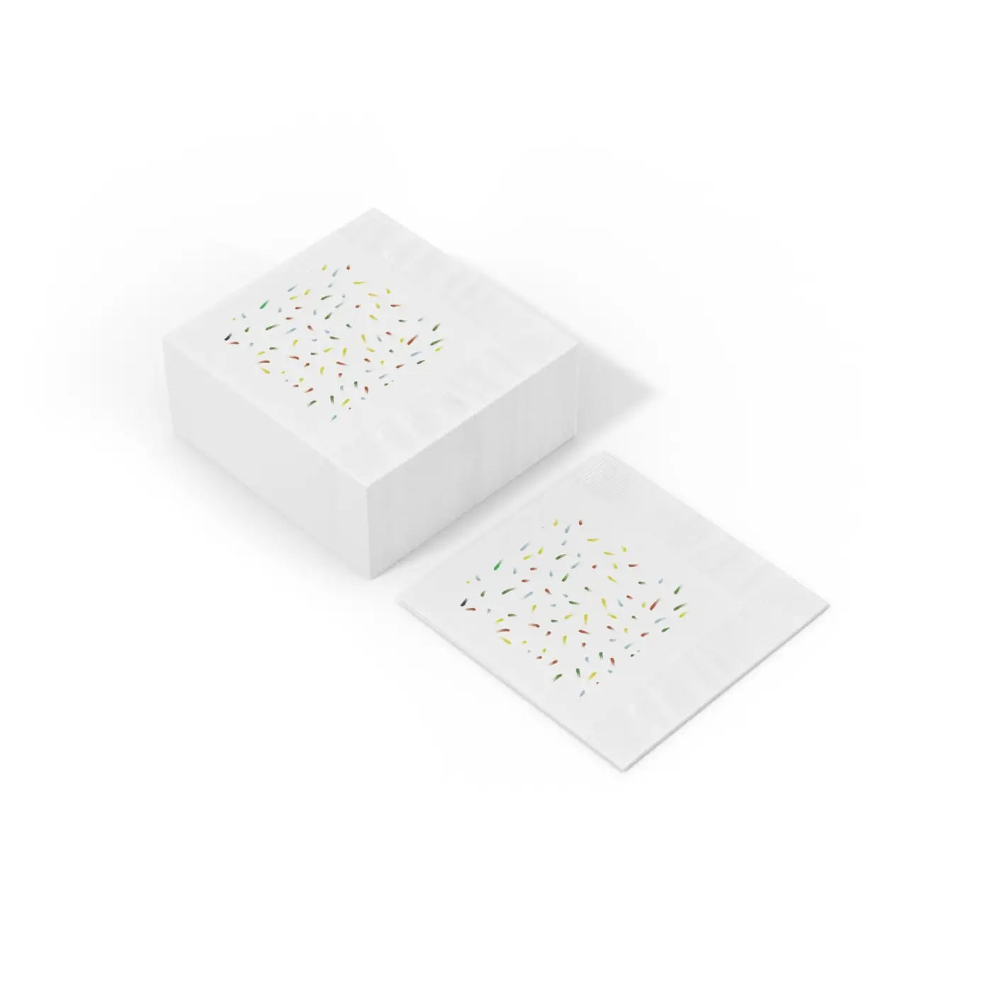 Custom White Coined Napkins - Three Ply Confetti - DipaliZ