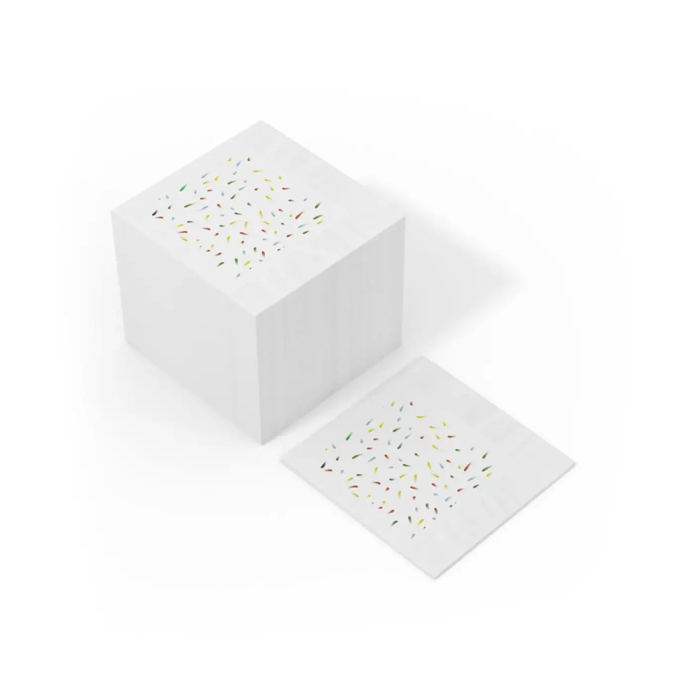 Custom White Coined Napkins - Three Ply Confetti - DipaliZ
