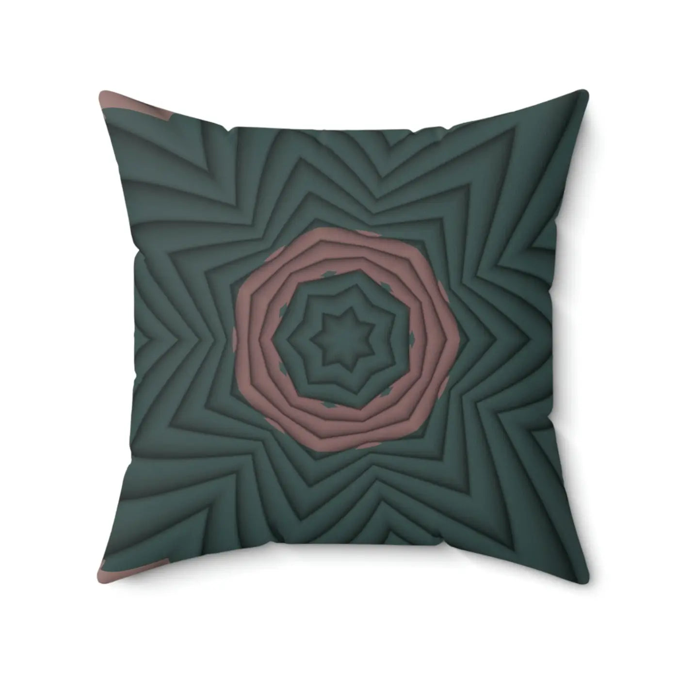 Pink Abstract Pattern Polyester Square Pillow - DipaliZ