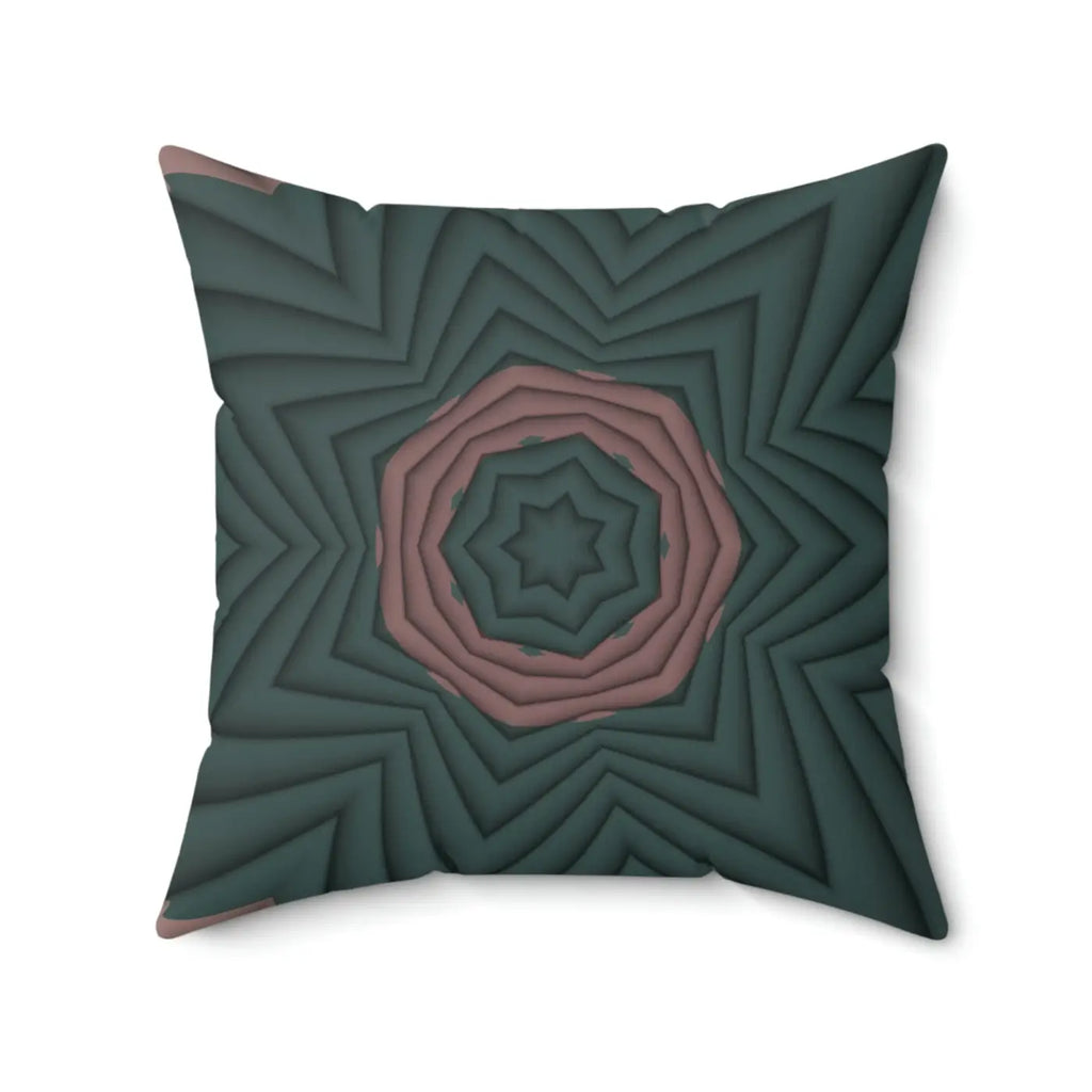 Pink Abstract Pattern Polyester Square Pillow - DipaliZ