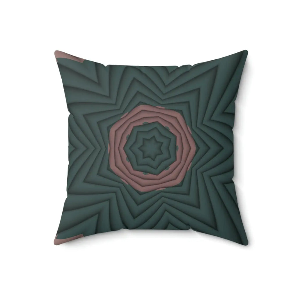 Pink Abstract Pattern Polyester Square Pillow - DipaliZ