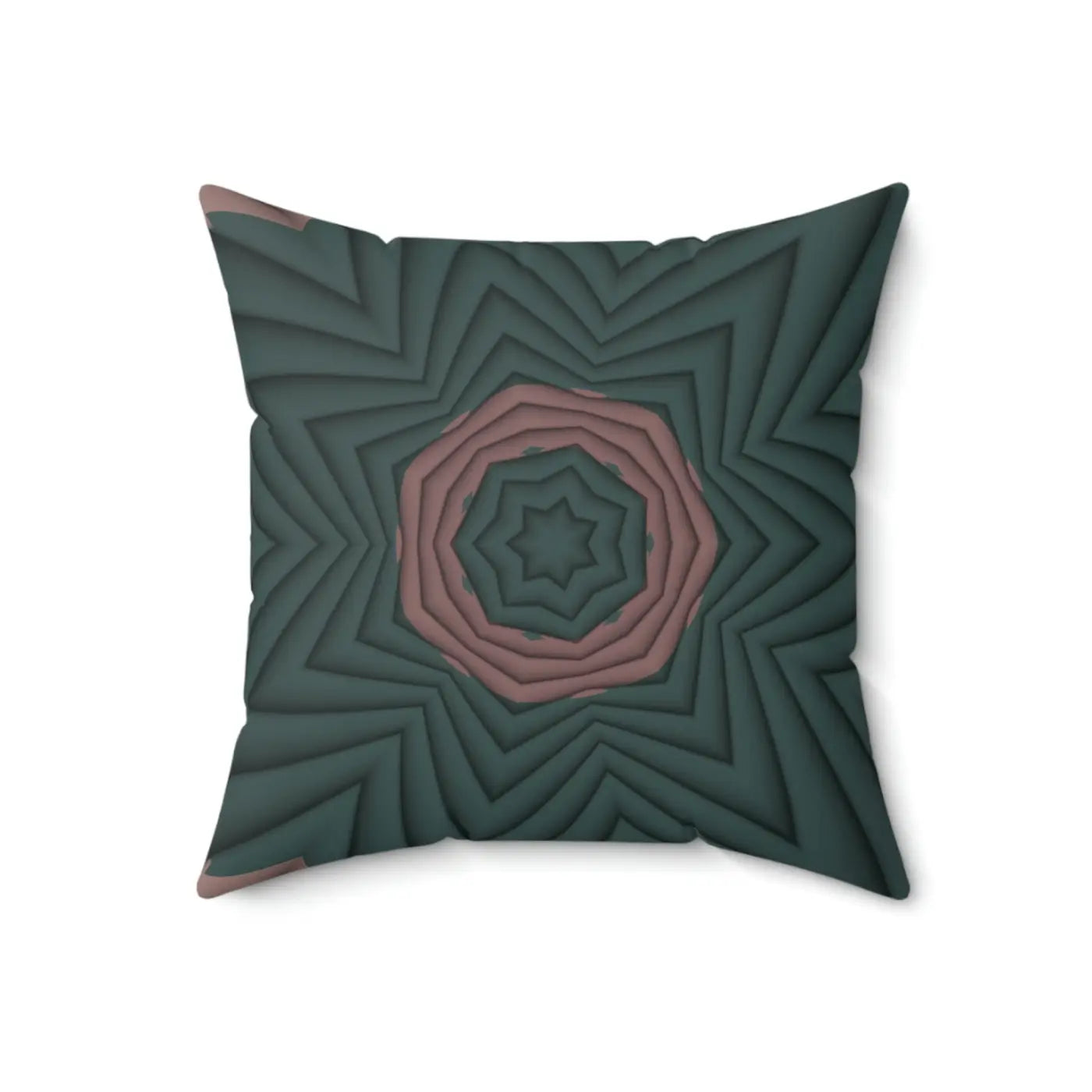 Pink Abstract Pattern Polyester Square Pillow - DipaliZ