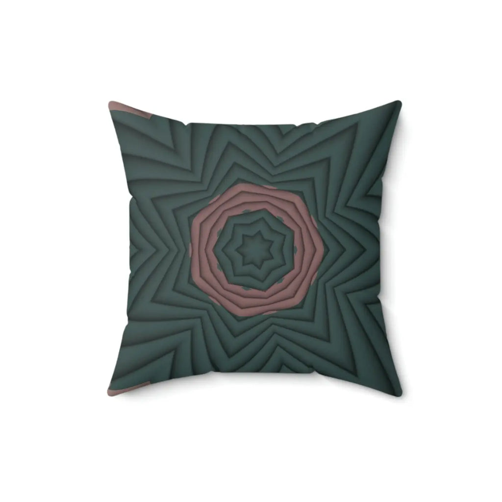 Pink Abstract Pattern Polyester Square Pillow - DipaliZ