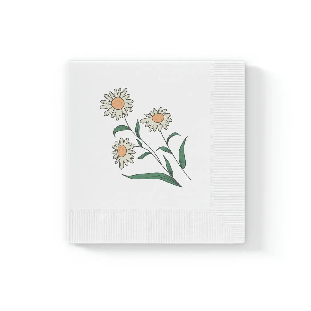 White Coined Napkins - Elegant Party Essential - DipaliZ