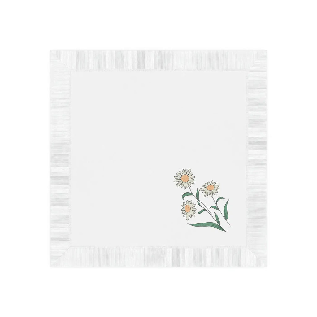 White Coined Napkins - Elegant Party Essential - DipaliZ