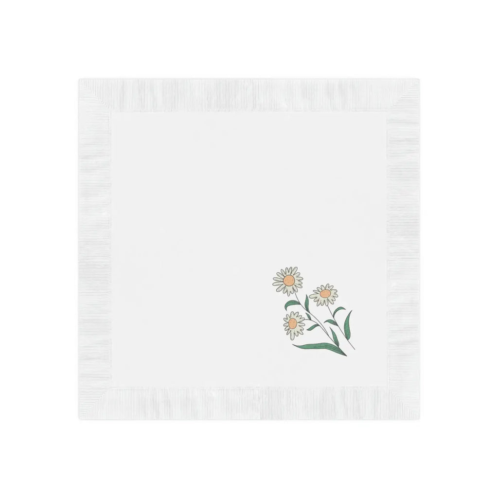 White Coined Napkins - Elegant Party Essential - DipaliZ
