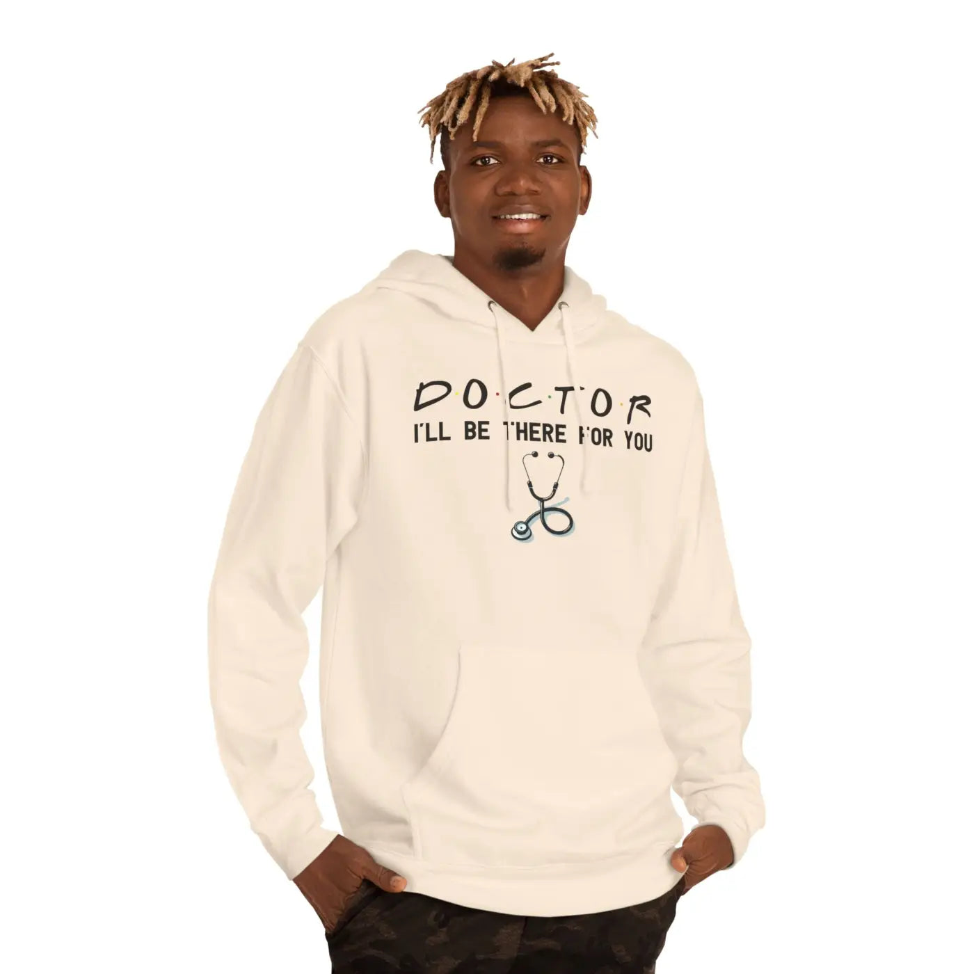 Doctor Unisex Hooded Sweatshirt - Cotton Polyester Blend - DipaliZ