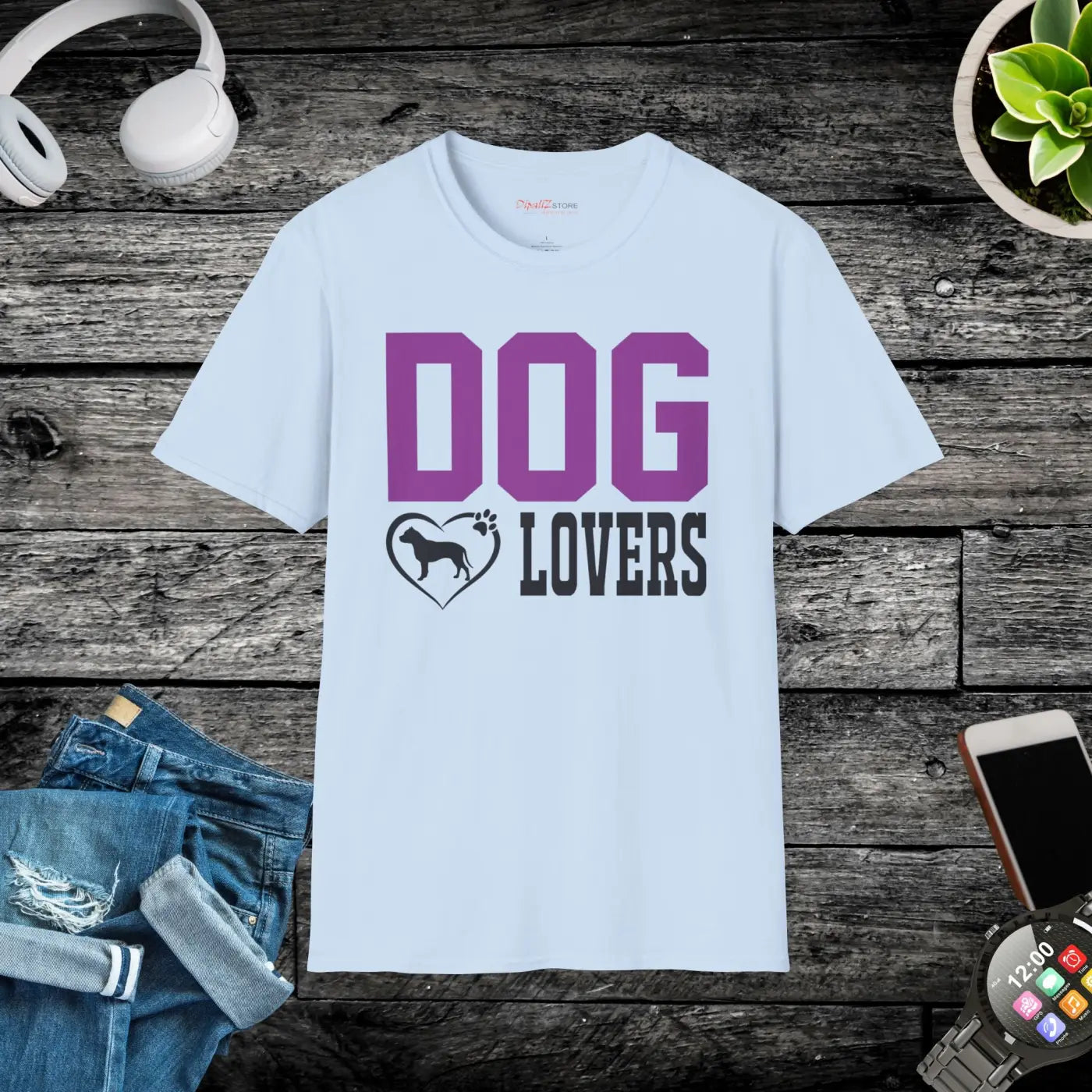 Dog Lovers T-Shirt - Eco-Friendly Gift for Pet Fans - DipaliZ