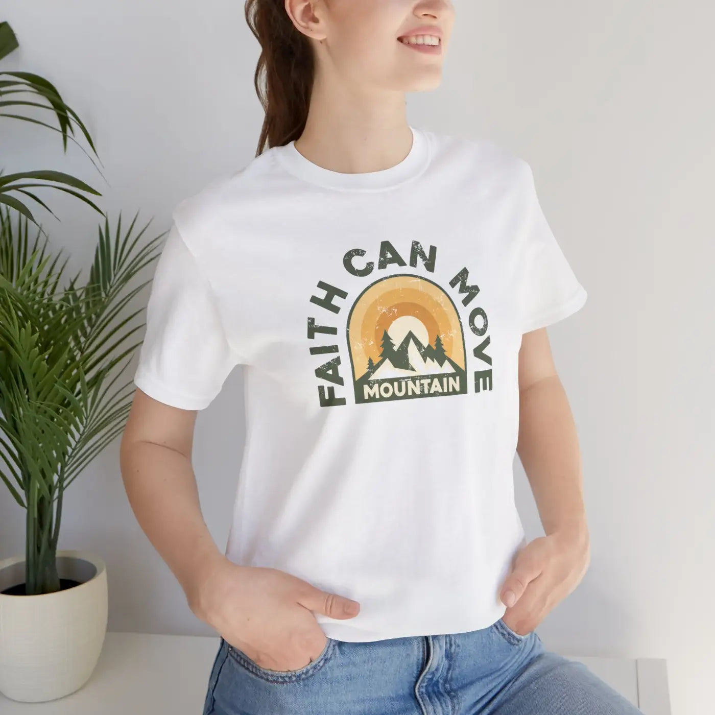 Faith Can Move Mountains T-Shirt - Unisex Soft Cotton - DipaliZ