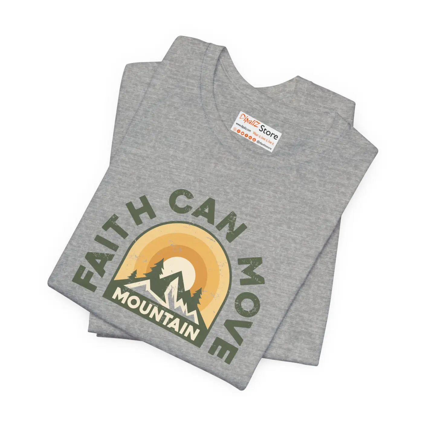 Faith Can Move Mountains T-Shirt - Unisex Soft Cotton - DipaliZ