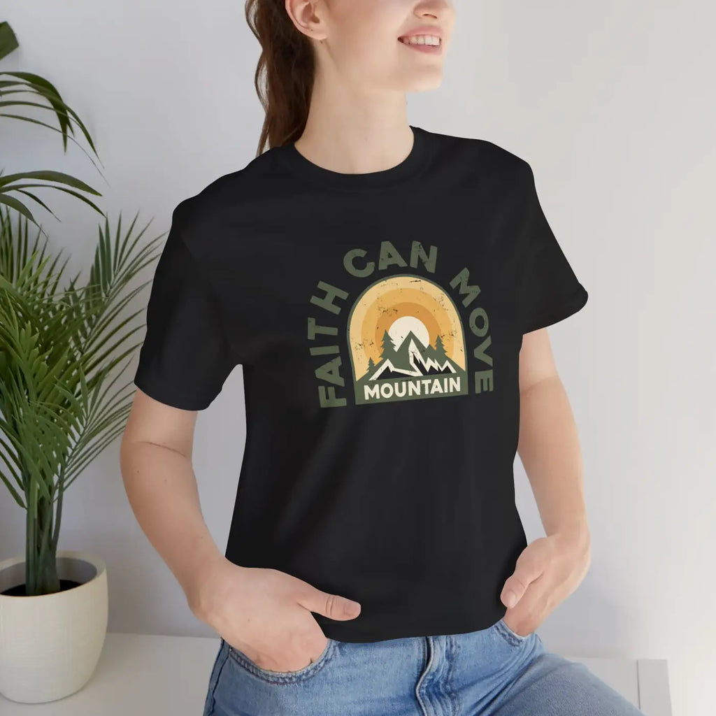 Faith Can Move Mountains T-Shirt - Unisex Soft Cotton - DipaliZ