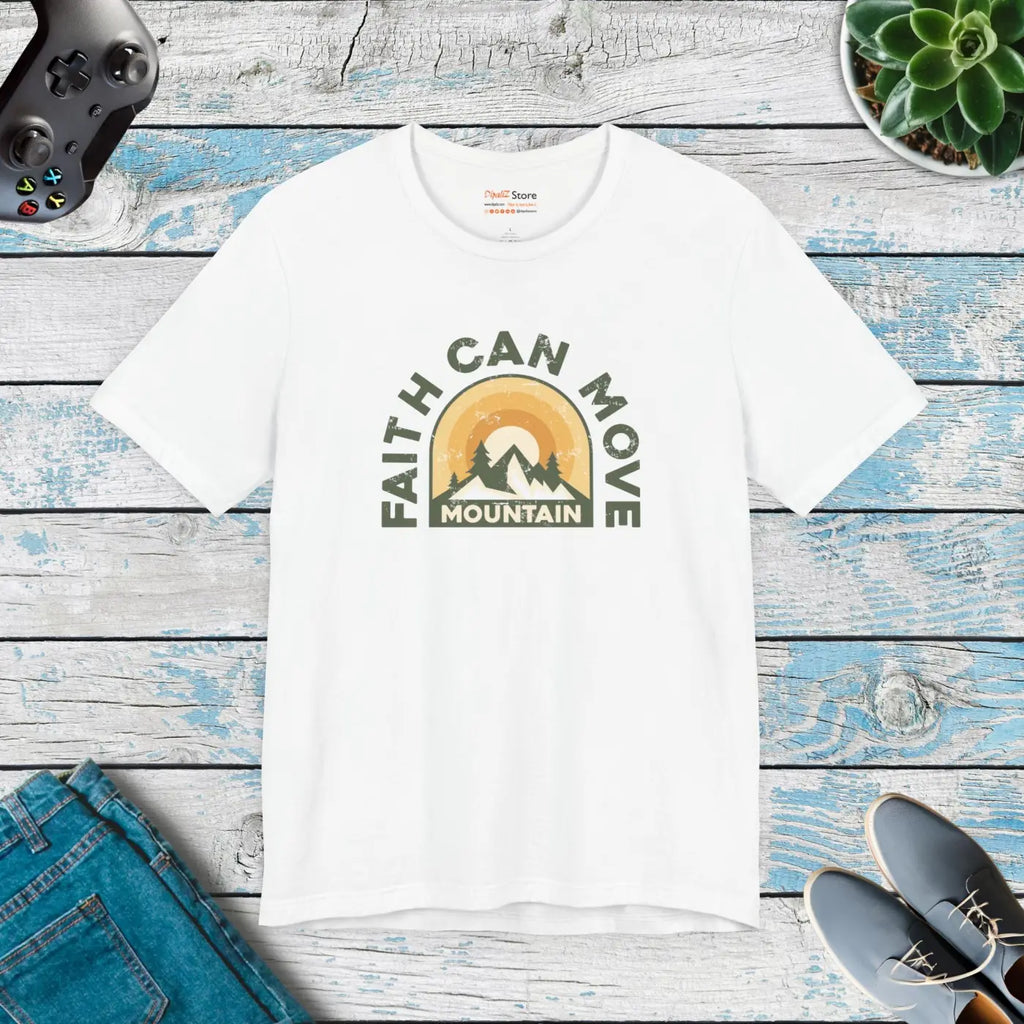 Faith Can Move Mountains T-Shirt - Unisex Soft Cotton - DipaliZ