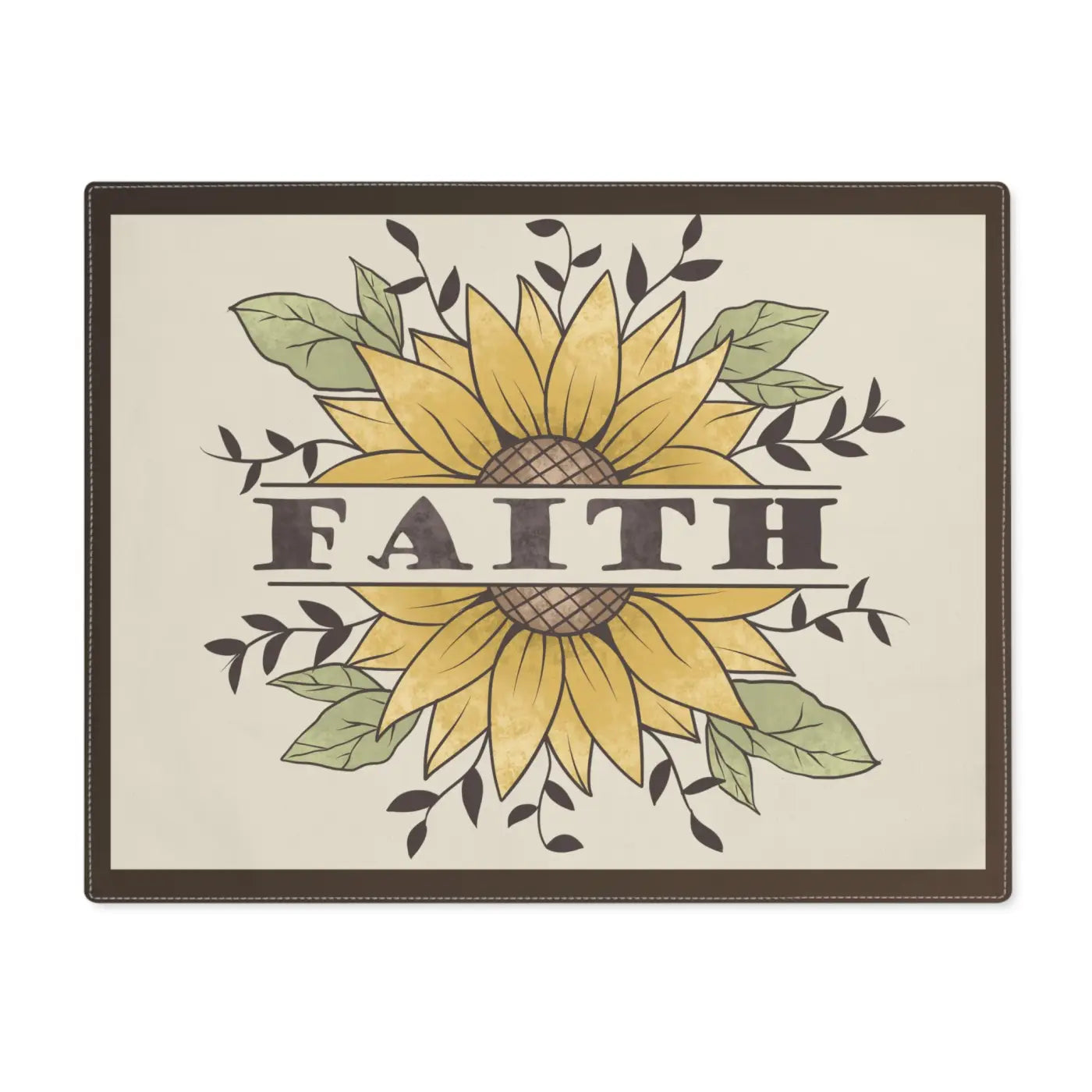 Faith Sunflower Placemat - Idigitalstock Table Decor - DipaliZ