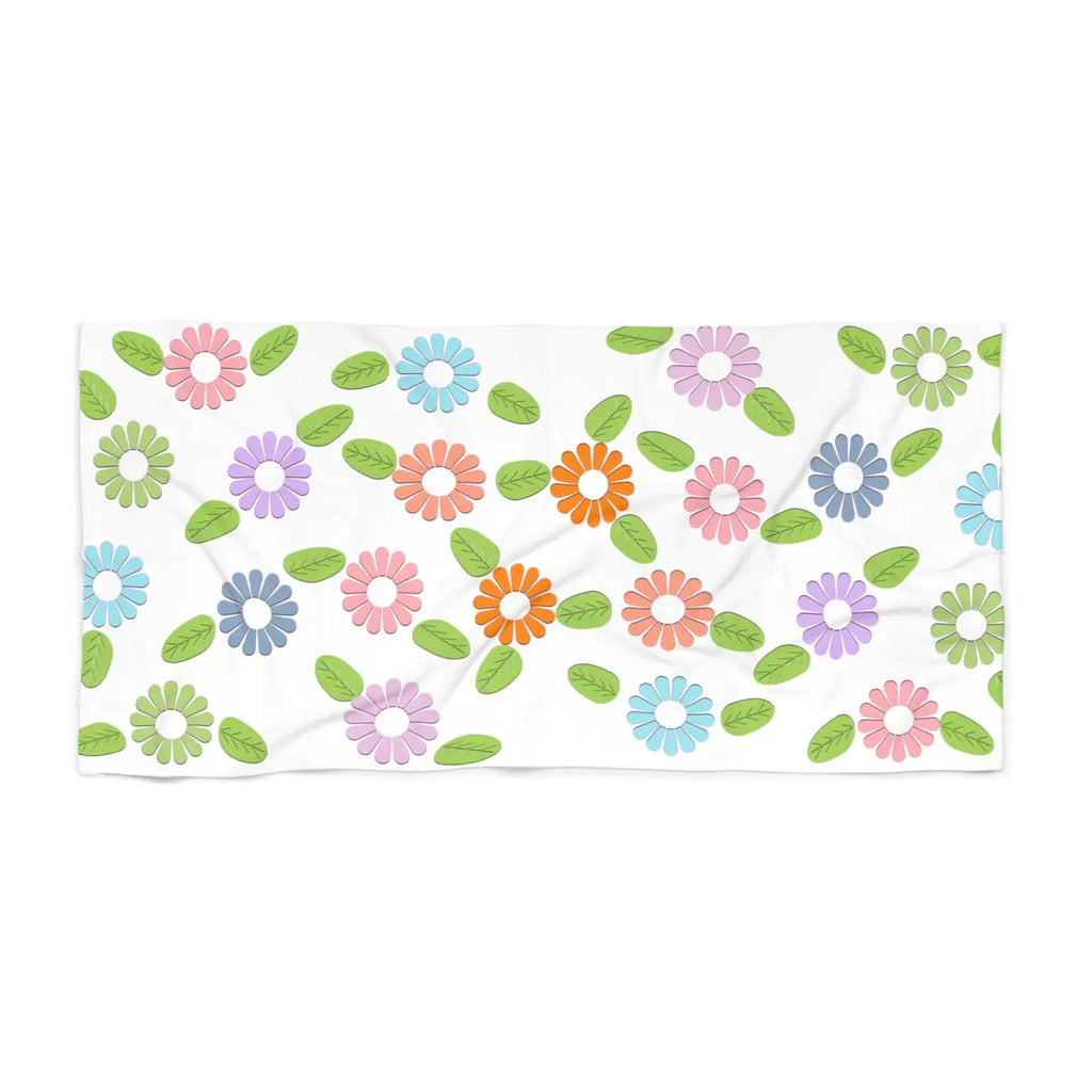 Floral Beach Towel - Vibrant Soft Comfort - DipaliZ