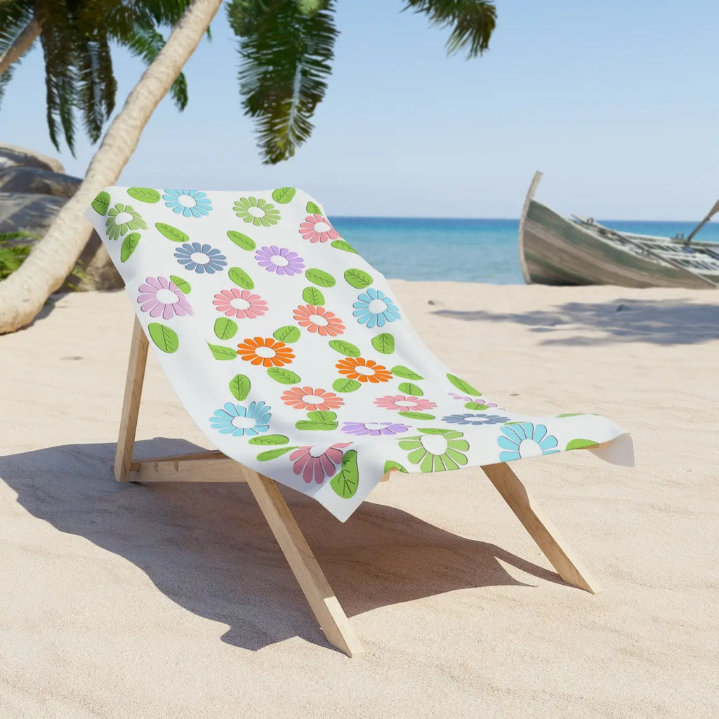 Floral Beach Towel - Vibrant Soft Comfort - DipaliZ