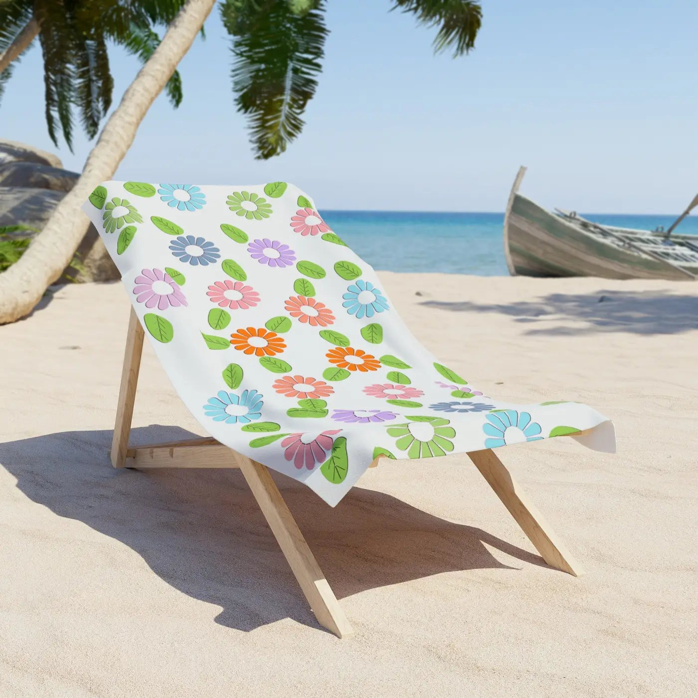 Floral Beach Towel - Vibrant Soft Comfort - DipaliZ