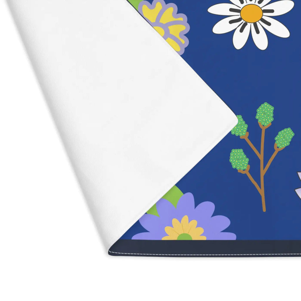 Blue Flowers Placemat - Floral Dining Decor - DipaliZ