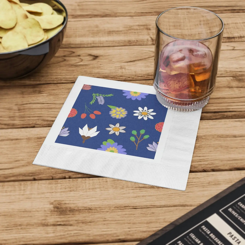 White Coined Napkins - Elegant Party Essential - DipaliZ