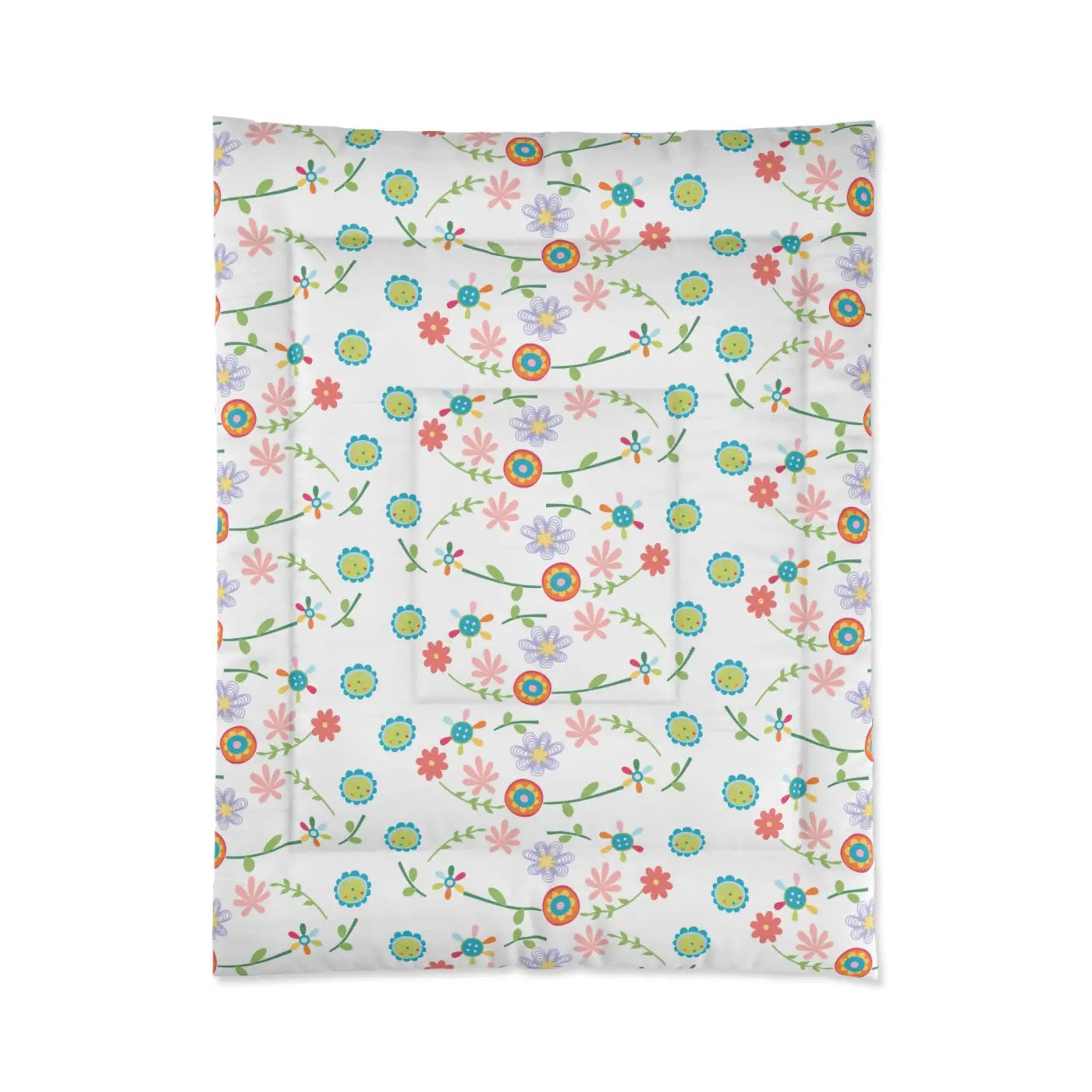 Floral Comforter - Vibrant Flower Design for Cozy Sleep - DipaliZ