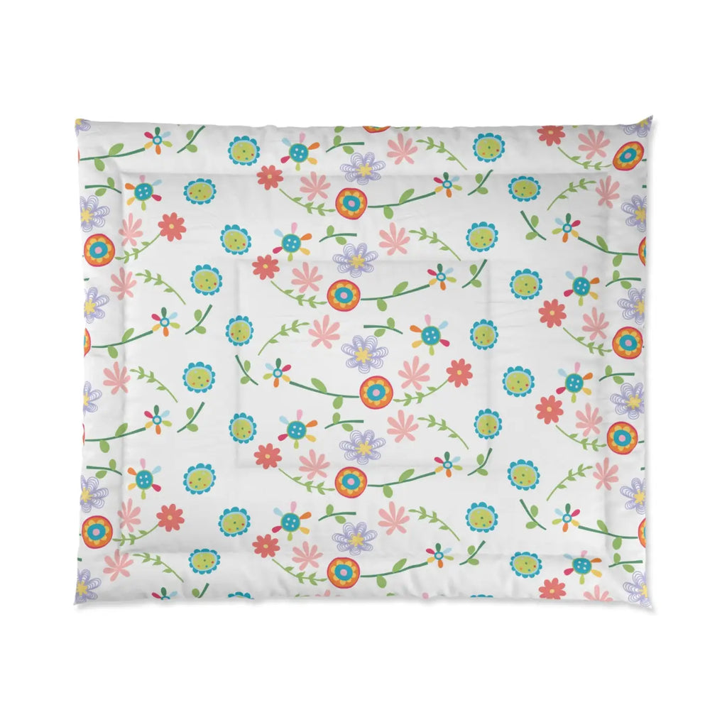 Floral Comforter - Vibrant Flower Design for Cozy Sleep - DipaliZ