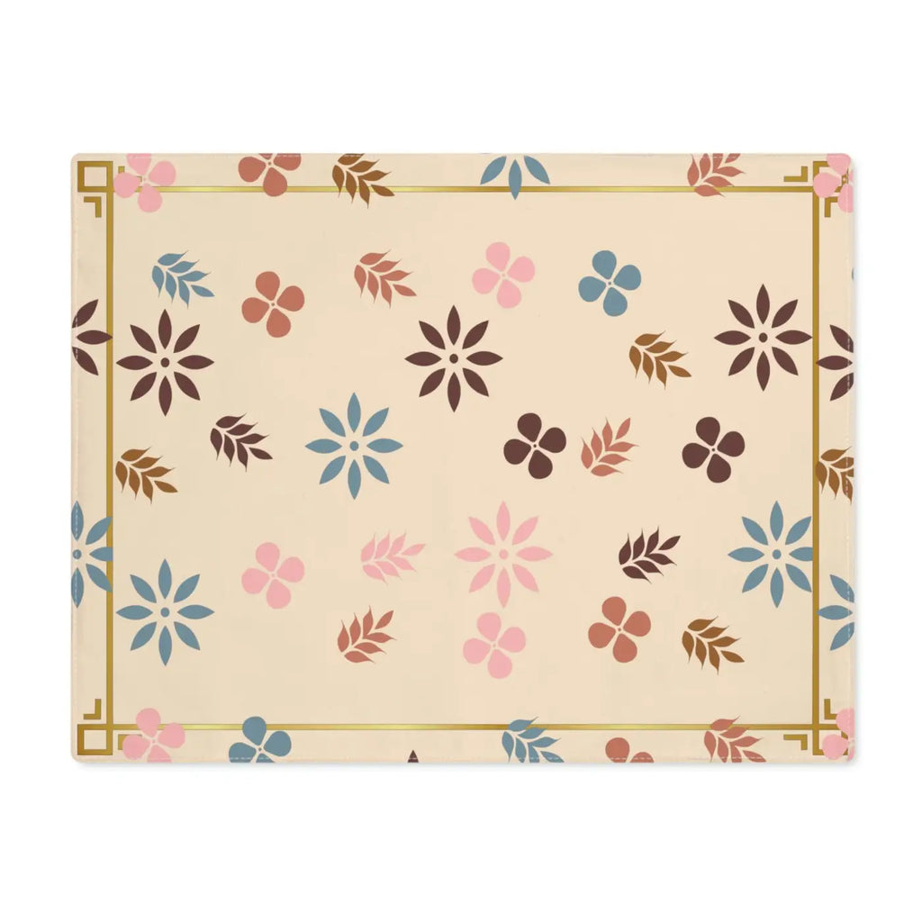 Floral Cotton Placemat - Cream Elegant Dining Decor - DipaliZ