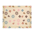 Floral Cotton Placemat - Cream Elegant Dining Decor - DipaliZ