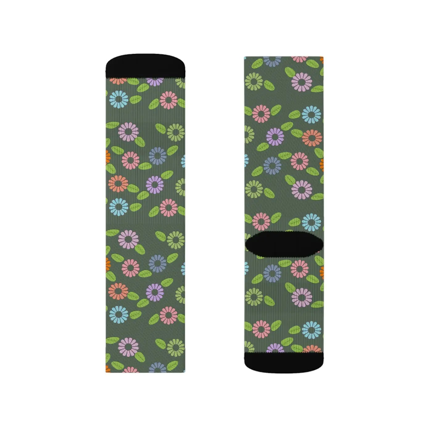 Floral Sublimation Socks - Cozy Chic Women's Style - DipaliZ