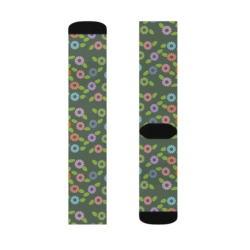 Floral Sublimation Socks - Cozy Chic Women's Style - DipaliZ
