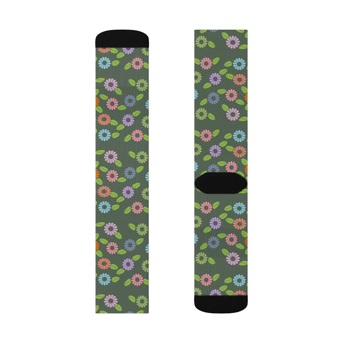 Floral Sublimation Socks - Cozy Chic Women's Style - DipaliZ