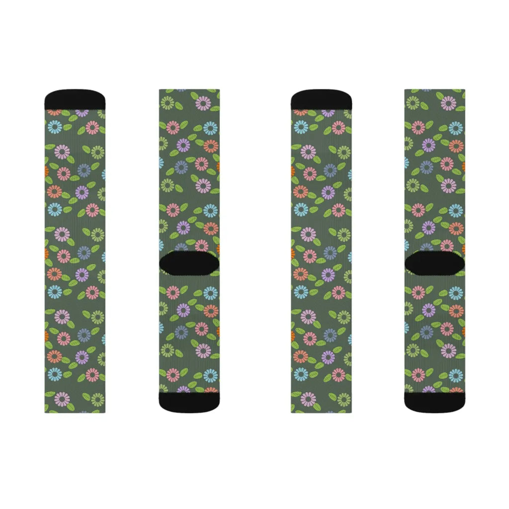 Floral Sublimation Socks - Cozy Chic Women's Style - DipaliZ