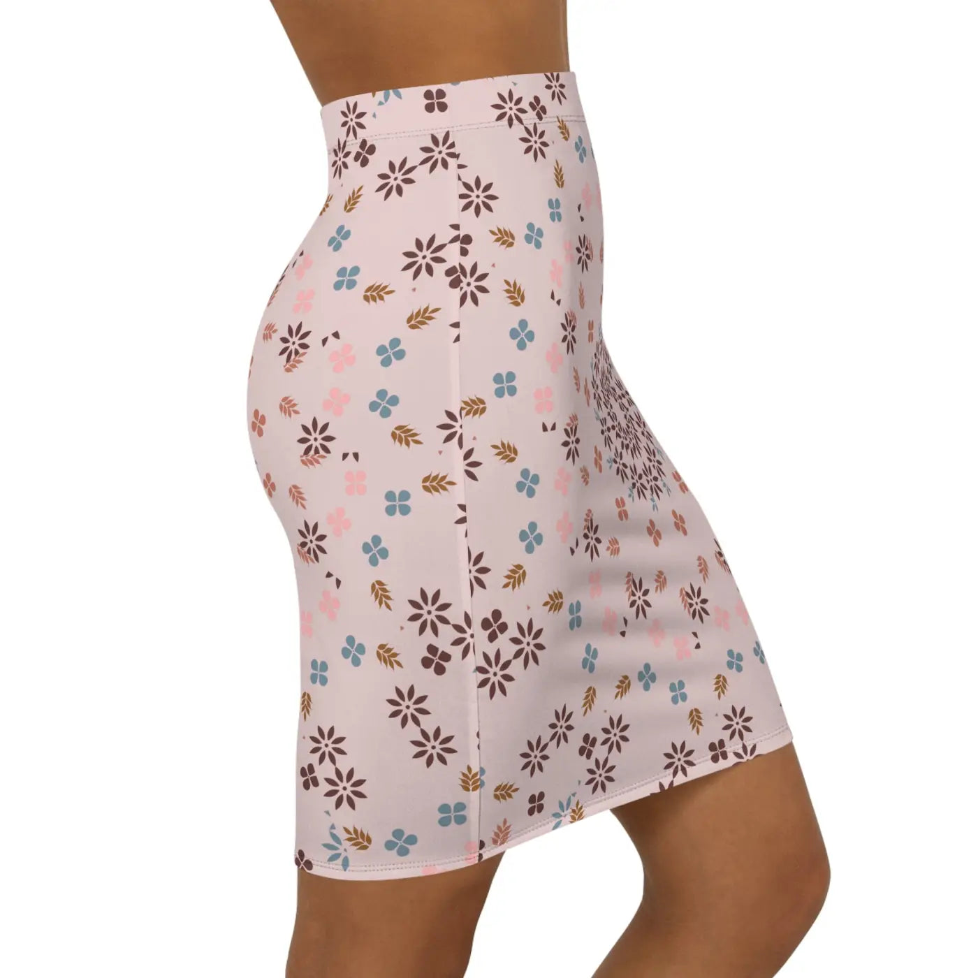 Floral Pattern Mini Skirt - Stretchy Comfort Fit - DipaliZ