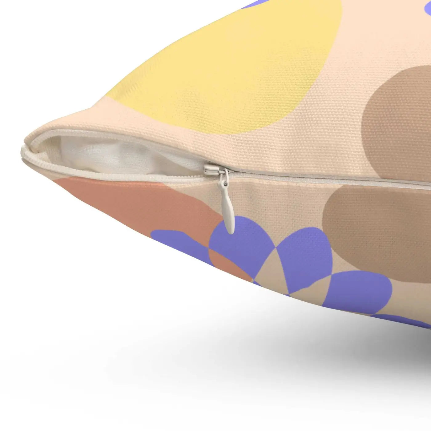 Floral Polyester Square Pillow - Vibrant Garden Comfort - DipaliZ