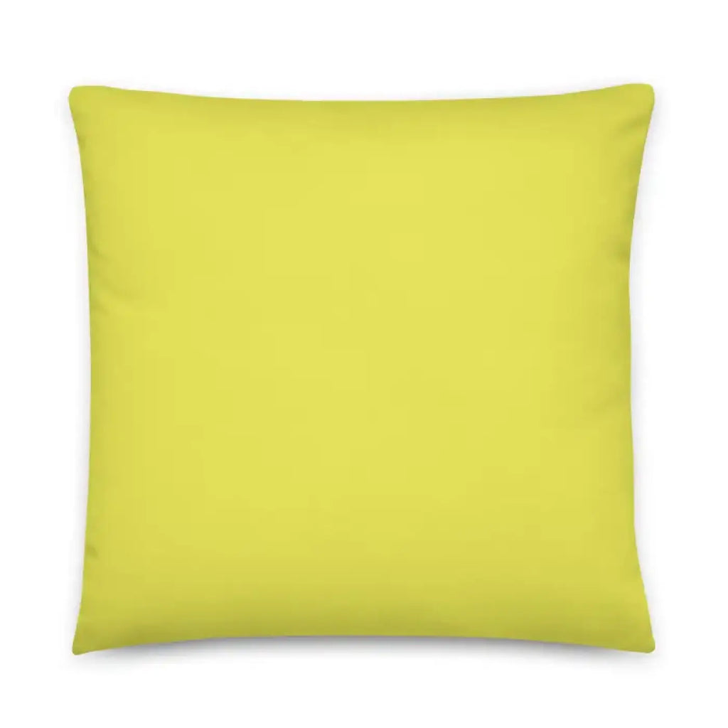 Floral Print Pillow - Yellow Throw Pillow for Home Decor - DipaliZ