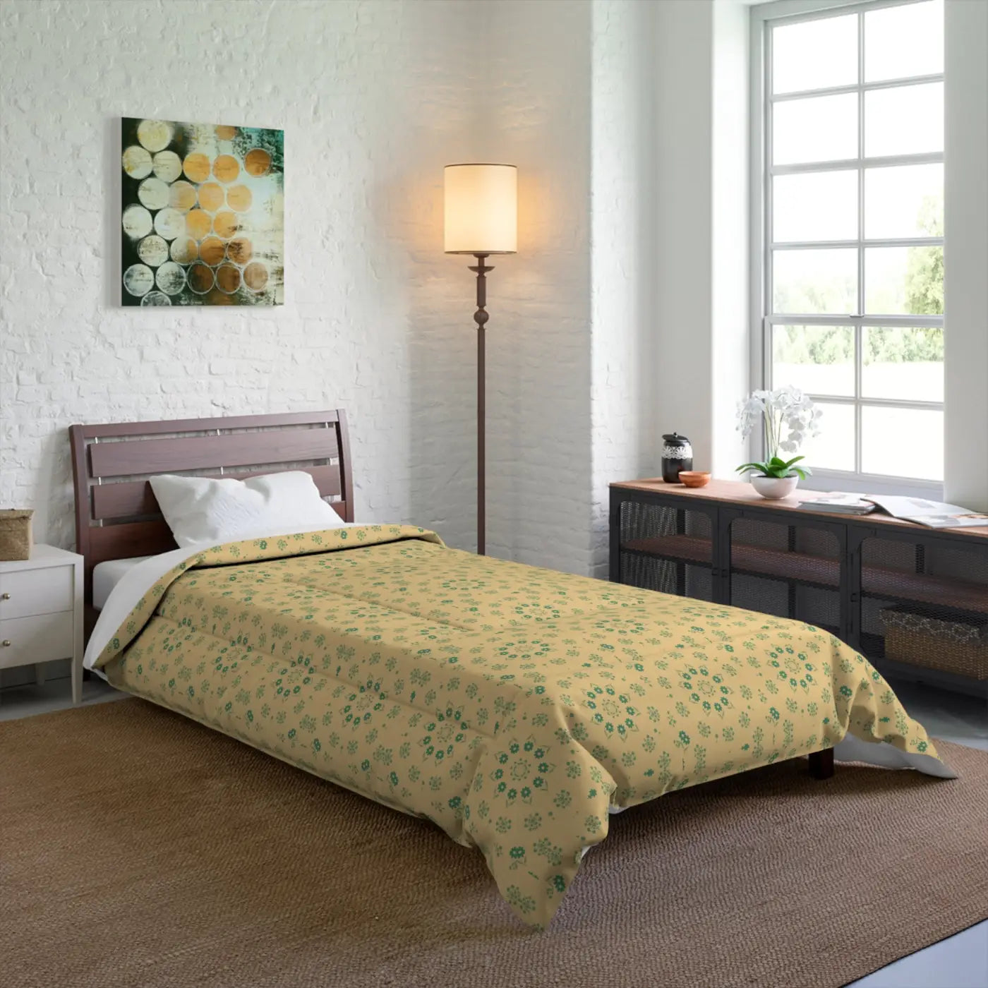 Floral Print Comforter - Ultra Soft Bedding Style - DipaliZ