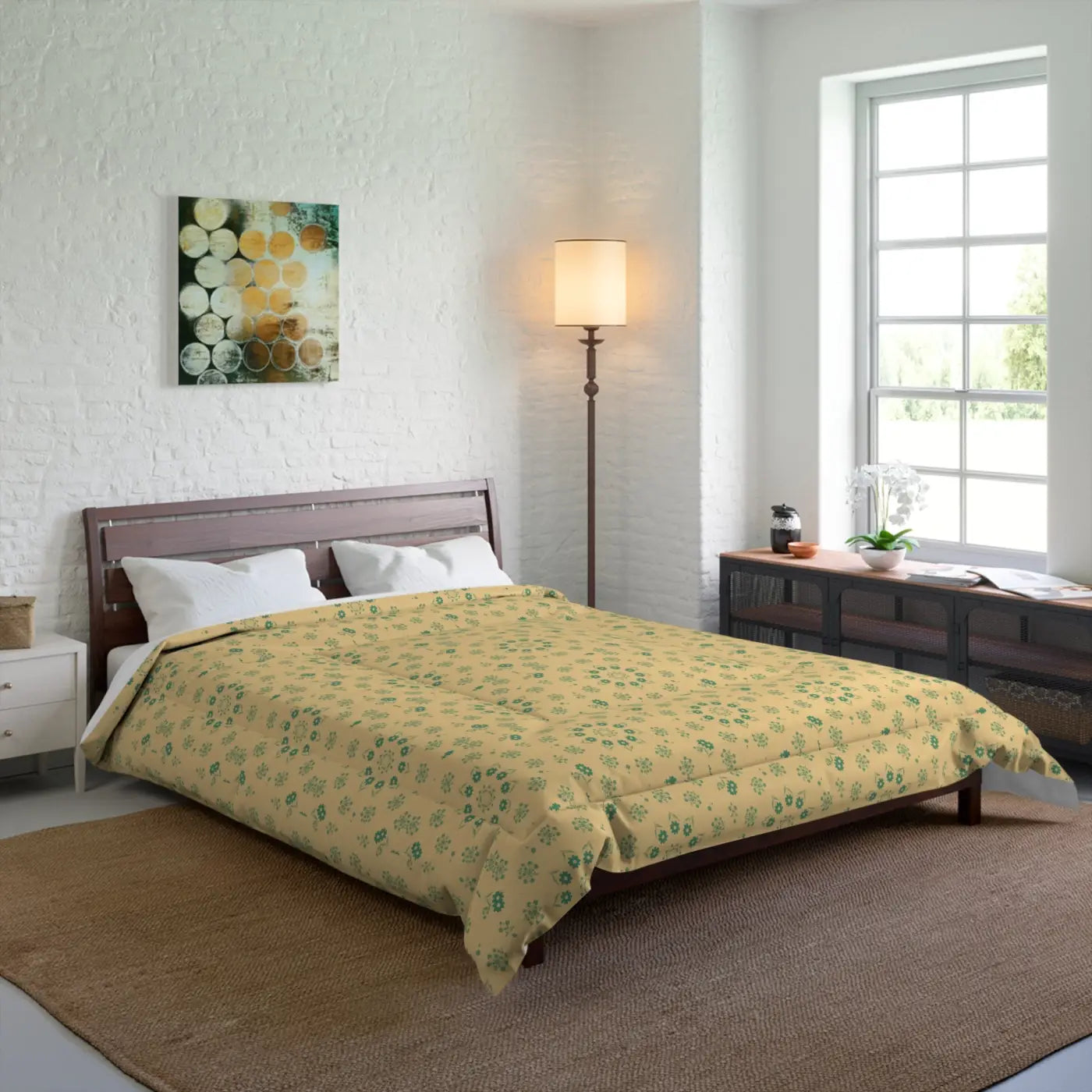 Floral Print Comforter - Ultra Soft Bedding Style - DipaliZ