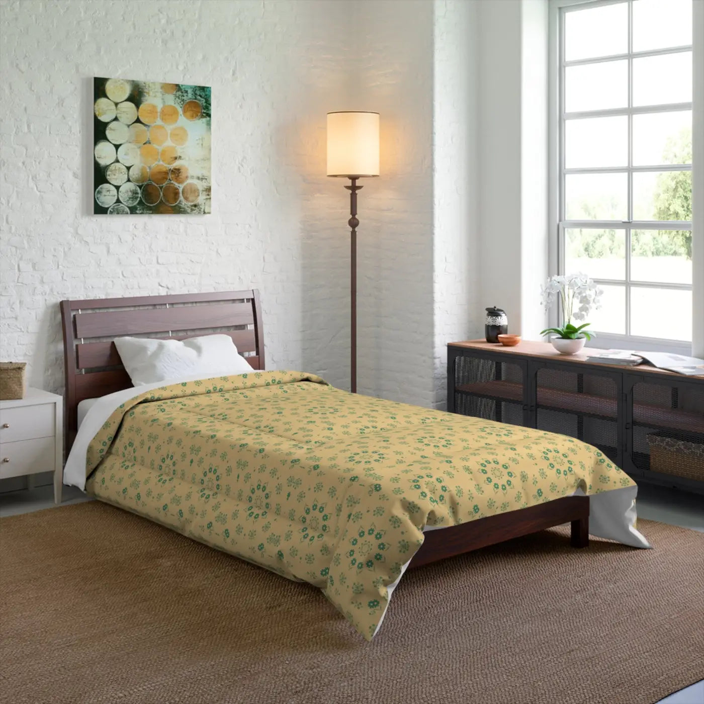 Floral Print Comforter - Ultra Soft Bedding Style - DipaliZ