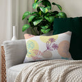 Floral Lumbar Pillow - Spun Polyester with Insert - DipaliZ