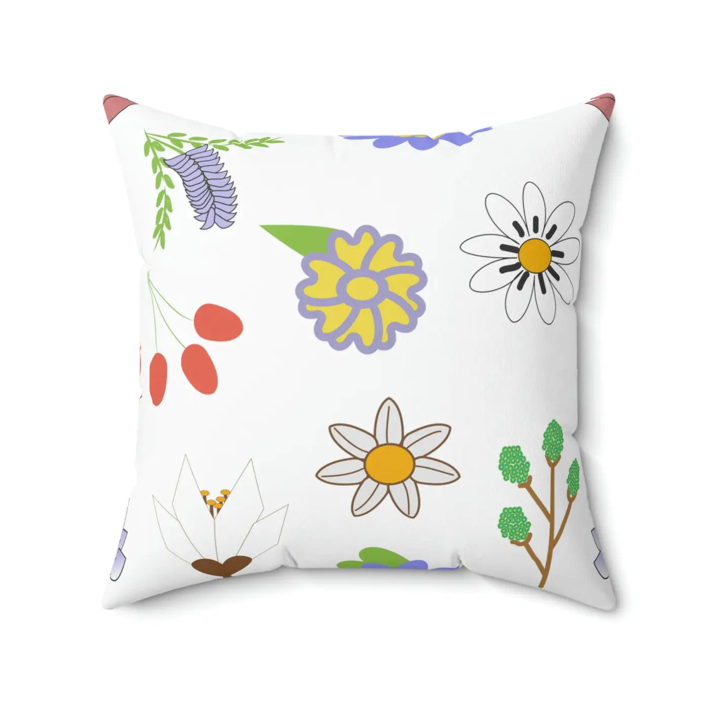 Floral Throw Pillow - Polyester Square Design - DipaliZ