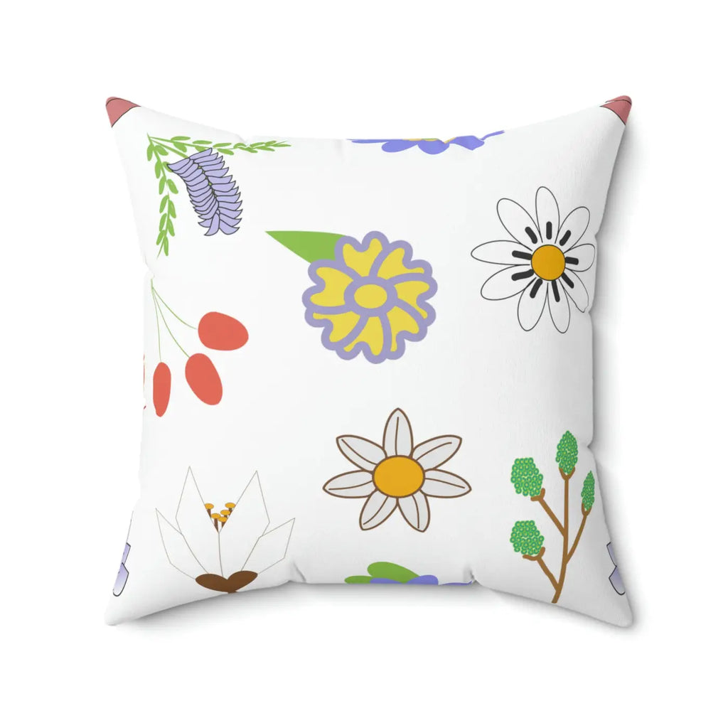 Floral Throw Pillow - Polyester Square Design - DipaliZ