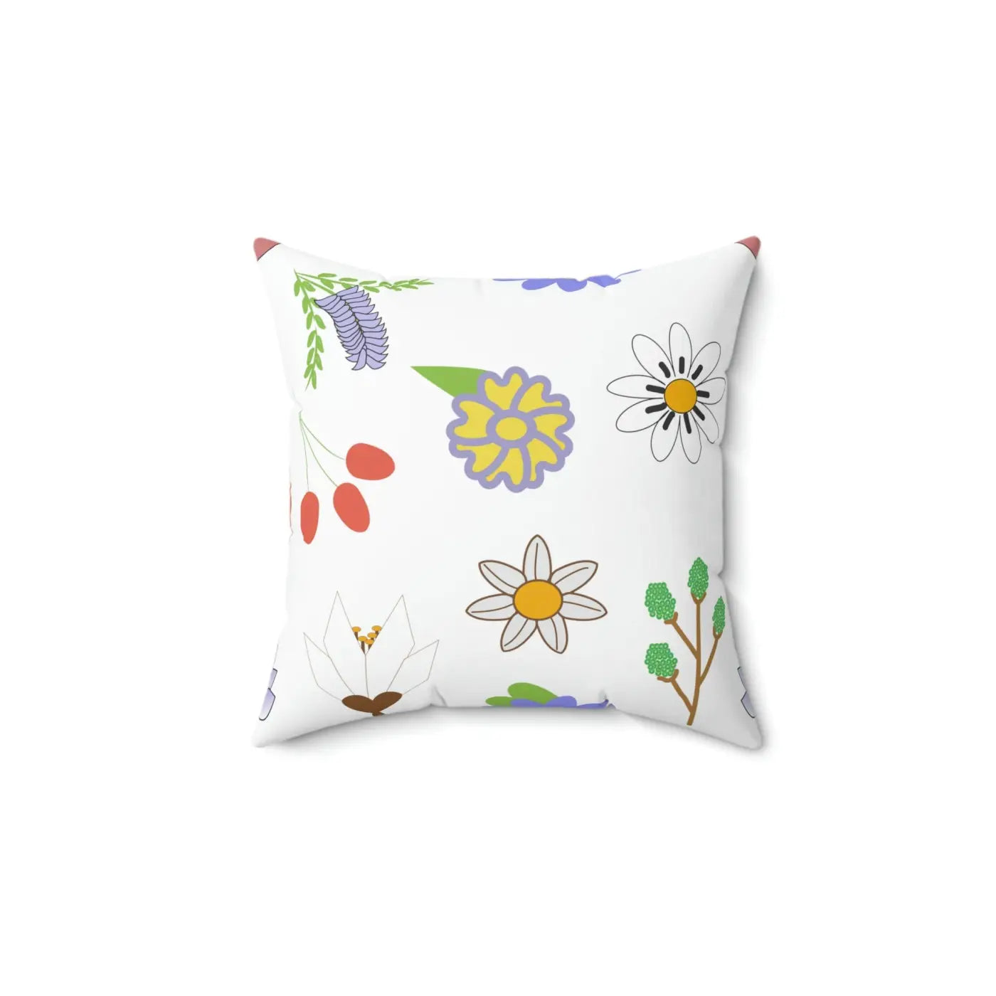Floral Throw Pillow - Polyester Square Design - DipaliZ